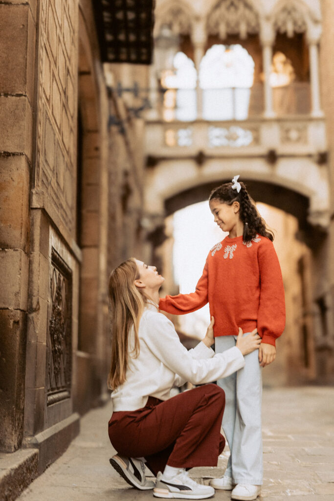 Christmas family photoshoot in Barcelona