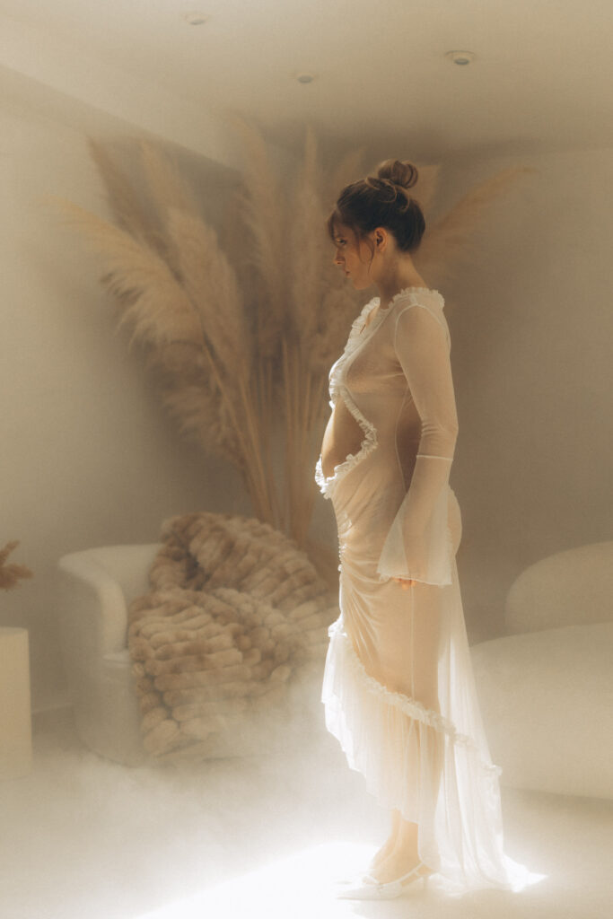 Pregnancy Studio Photoshoot in Barcelona