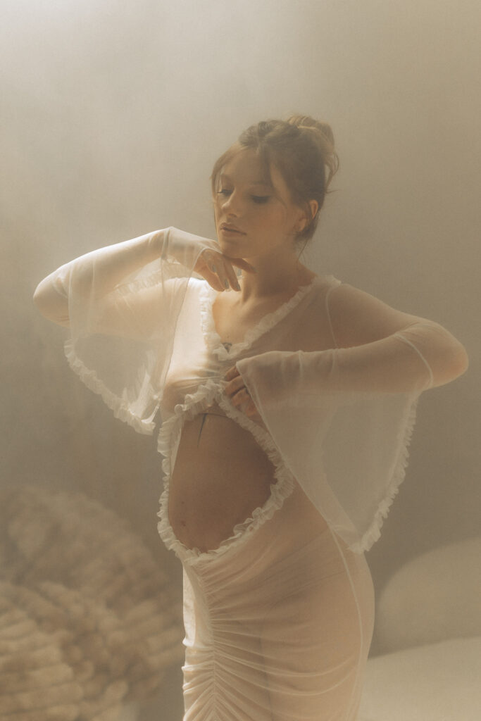 maternity Studio Photoshoot in Barcelona